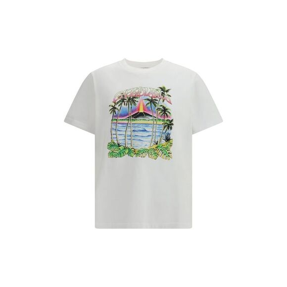 Casablanca White Cotton Men's T-Shirt